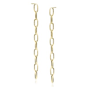 Cercei argint lungi placati cu aur galben lant DiAmanti Z1869EG-DIA (Argint 925‰ 2,7 g.) Cercei argint lungi placati cu aur galben lant DiAmanti Z1869EG-DIA (Argint 925‰ 2,7 g.)